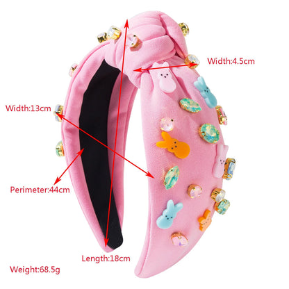 PREORDER 3 EASTER STYLISH BUNNY RHINESTONE HEADBAND