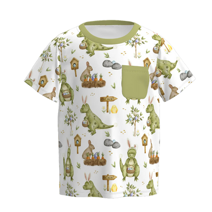 PREORDER 3.1 BOYS EASTER BUNNY＆FARM PRINT TOP