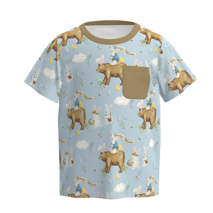 PREORDER 3.1 BOYS EASTER BUNNY＆FARM PRINT TOP