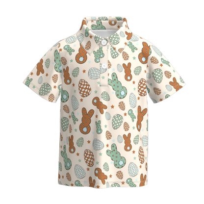 PREORDER 3.0 BOYS EASTER BUNNY PRINT MILK SILK TOP