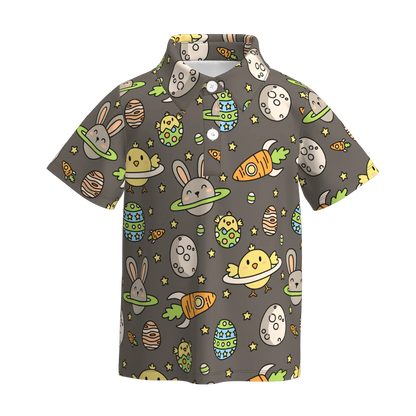 PREORDER 3.0 BOYS EASTER BUNNY PRINT MILK SILK TOP