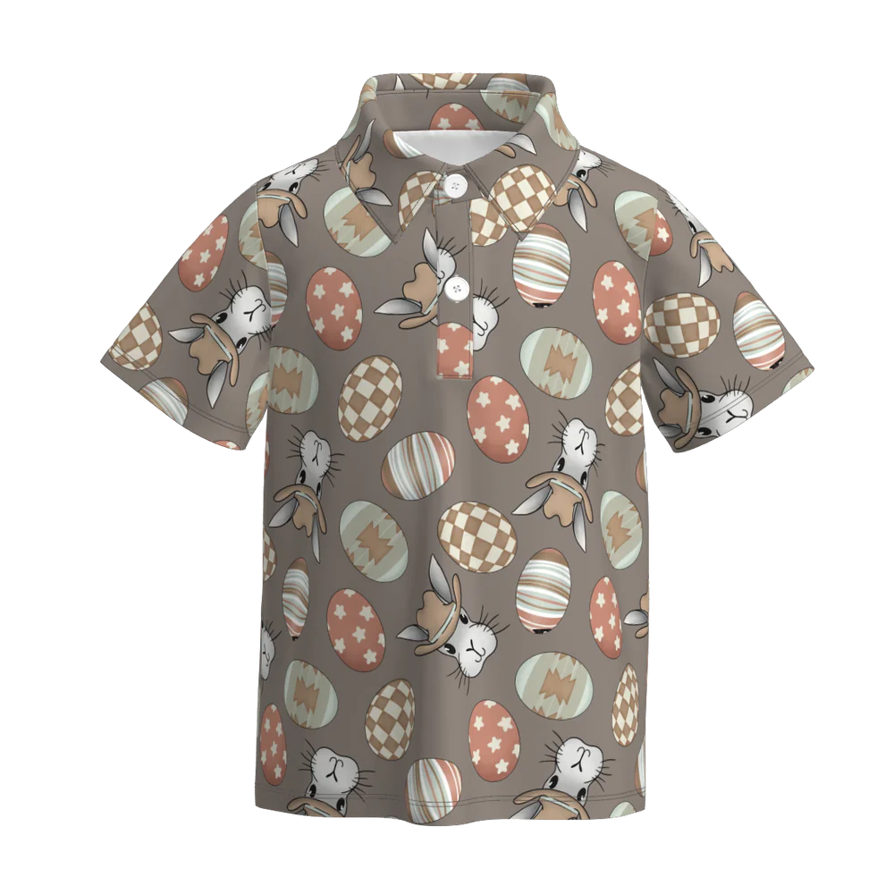 PREORDER 3.0 BOYS EASTER BUNNY PRINT MILK SILK TOP