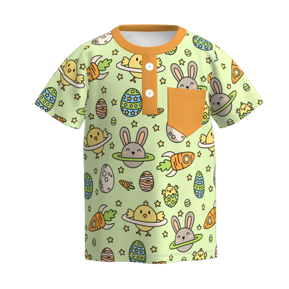 PREORDER 3.0 BOYS EASTER BUNNY PRINT TOP