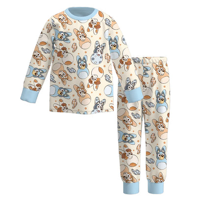 PREORDER 3.4 BOYS + GIRLS EASTER BEST MATES PRINT PAJAMA PANTS SET