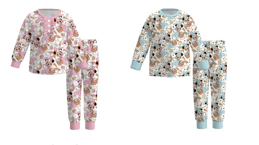 PREORDER 3.4 BOYS + GIRLS EASTER MAGIC MOUSE PRINT PAJAMA PANTS SET