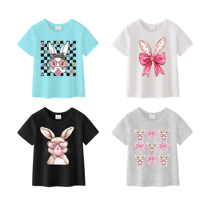 PREORDER 3.0 GIRLS EASTER BUNNY PRINT T-SHIRT