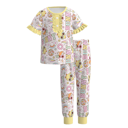 PREORDER 3.10 GIRLS EASTER PRINT PAJAMA PANTS SET