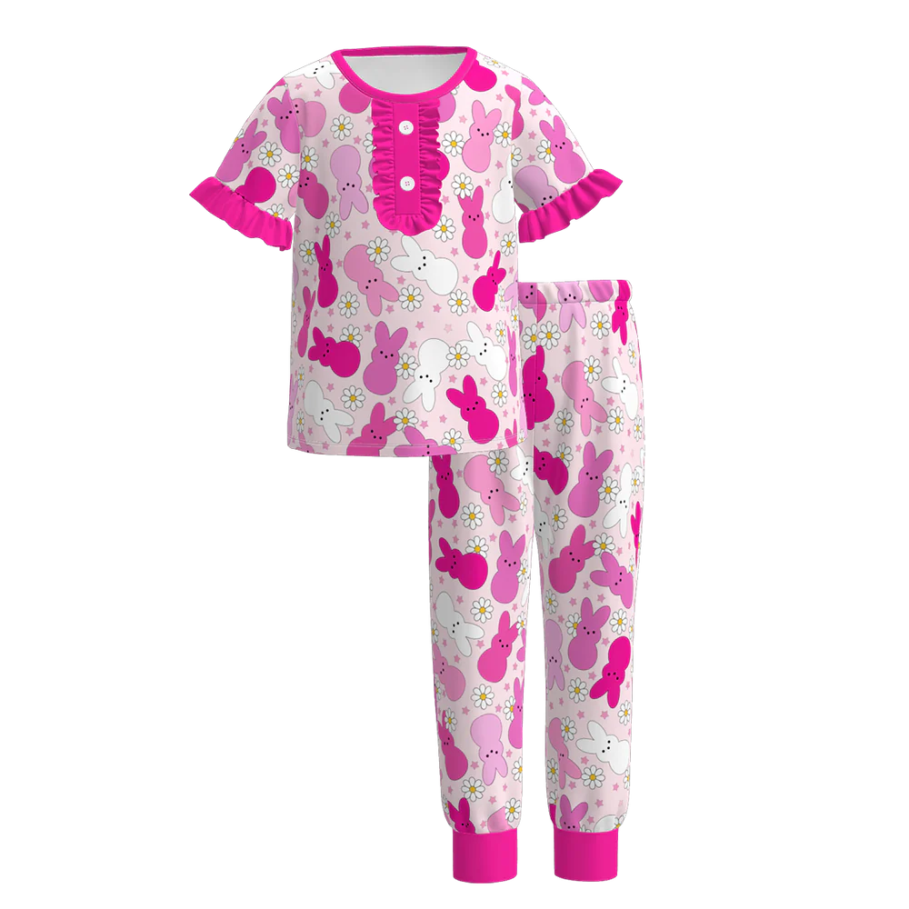 PREORDER 3.10 GIRLS EASTER PRINT PAJAMA PANTS SET