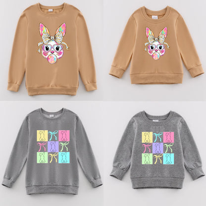 PREORDER 3.0 MOMMY AND ME EASTER BUNNY PRINT SWEATSHIRT