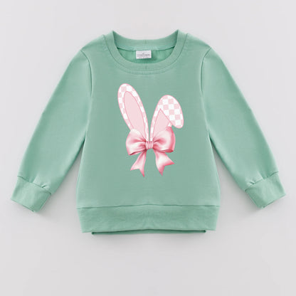 PREORDER 3.0 GIRLS EASTER PRINT SAGE SWEATSHIRT