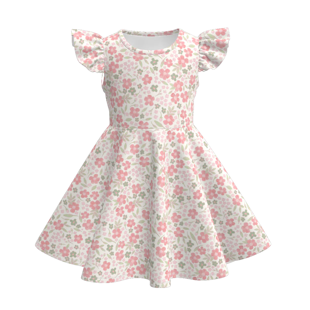 PREORDER 3.4 EASTER FLORAL PRINT DRESS