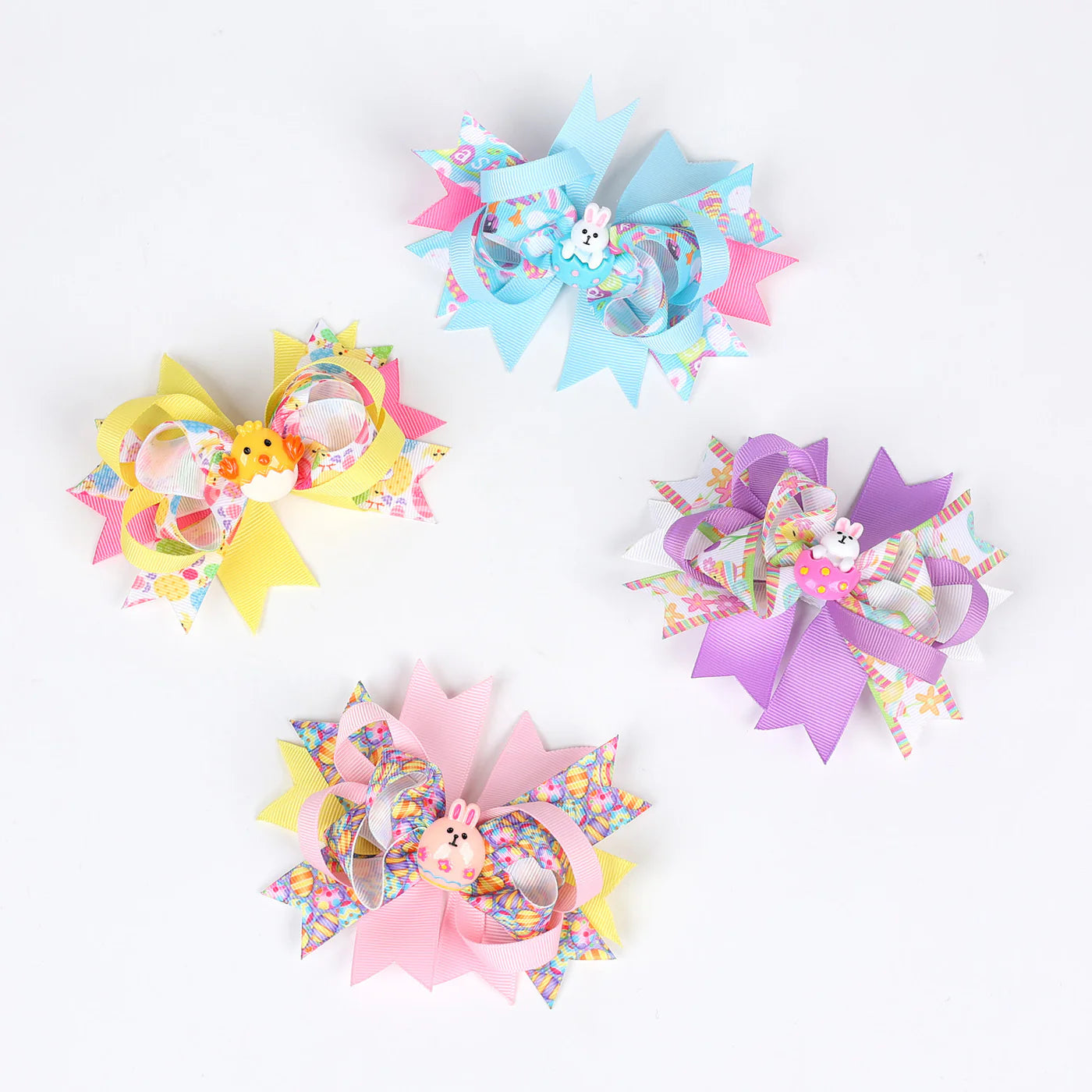 PREORDER 3 GIRLS EASTER BUNNY BOW HAIR CLIP