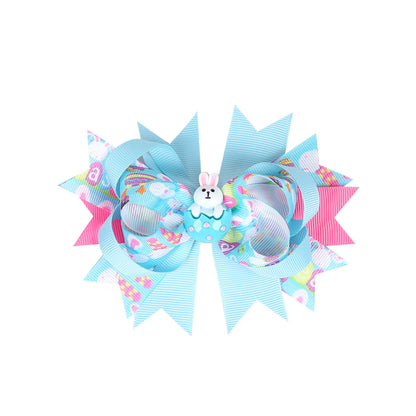 PREORDER 3 GIRLS EASTER BUNNY BOW HAIR CLIP