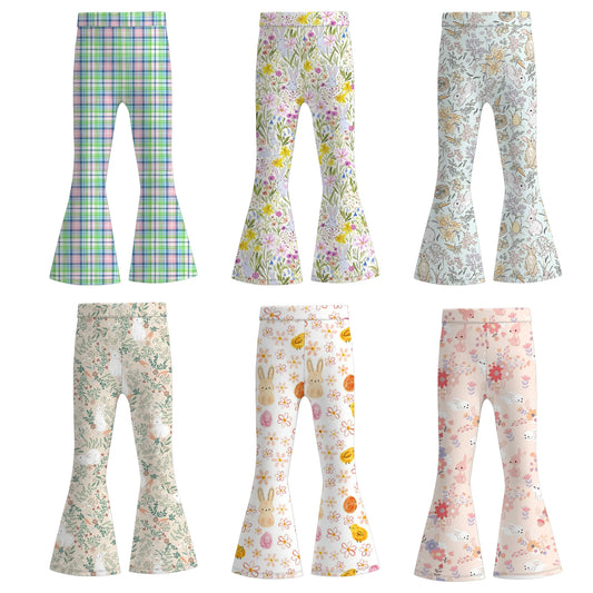 PREORDER 3.9 GIRLS EASTER PRINT BELL PANTS