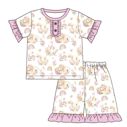 PREORDER 3.2 GIRLS EASTER PRINT PAJAMA SHORTS SET