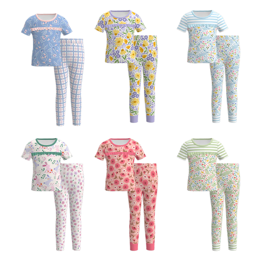 PREORDER 3.3 GIRLS EASTER PRINT PAJAMA PANTS SET