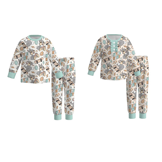 PREORDER 3.2 BOYS + GIRLS EASTER BUNNY PRINT PAJAMA PANTS SET