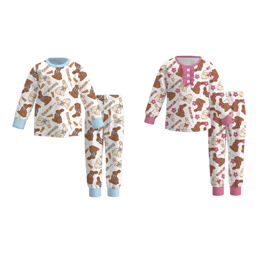 PREORDER 3.3 BOYS + GIRLS EASTER BUNNY PRINT PAJAMA PANTS SET