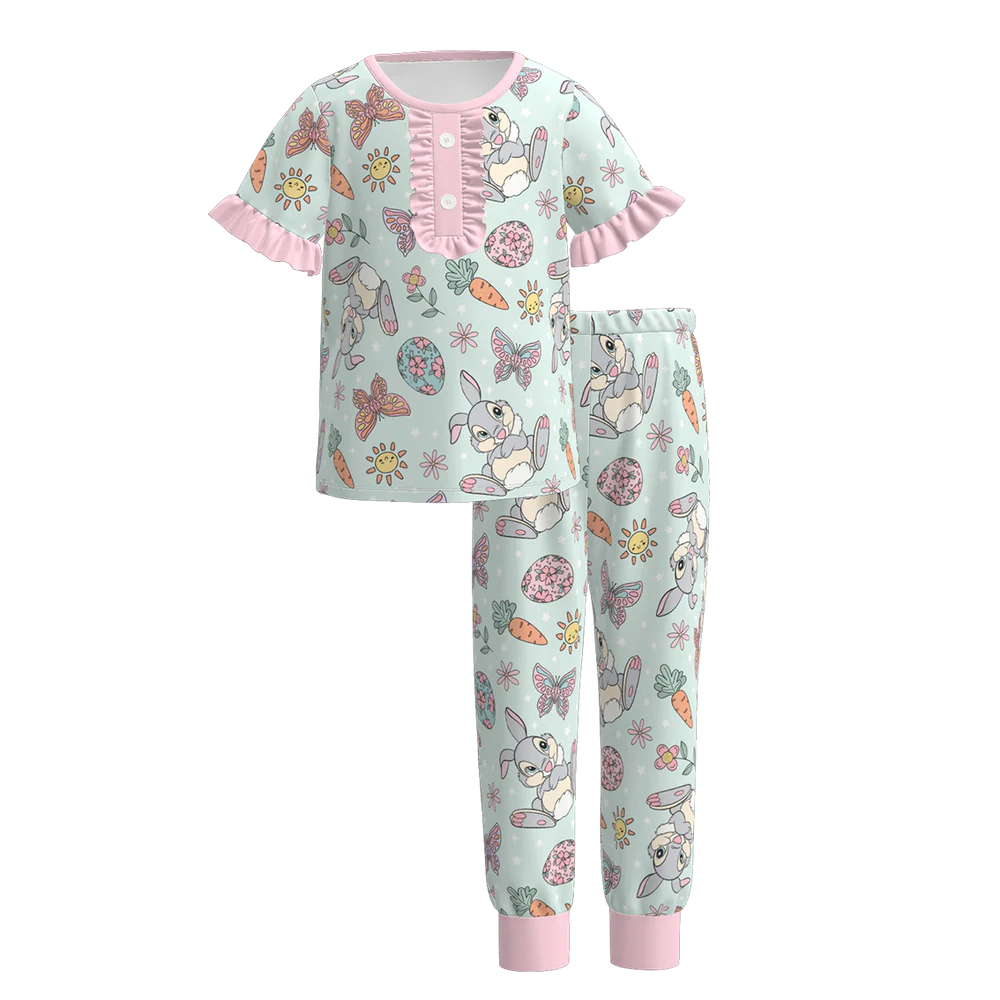 PREORDER 3.10 GIRLS EASTER PRINT PAJAMA PANTS SET