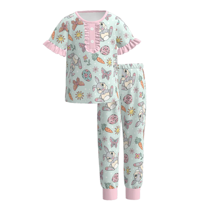 PREORDER 3.10 GIRLS EASTER PRINT PAJAMA PANTS SET