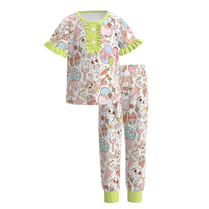 PREORDER 3.11 GIRLS EASTER PRINT PAJAMA PANTS SET