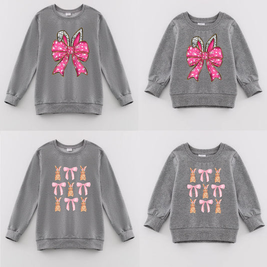 PREORDER 3.1 MOMMY AND ME EASTER BUNNY COQUETTE PRINT SWEATSHIRT