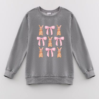 PREORDER 3.1 MOMMY AND ME EASTER BUNNY COQUETTE PRINT SWEATSHIRT