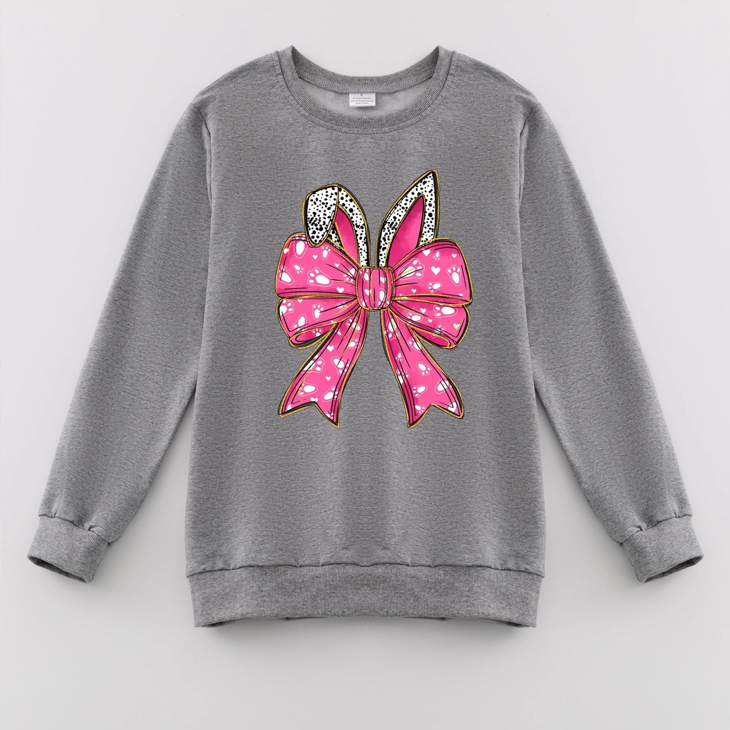 PREORDER 3.1 MOMMY AND ME EASTER BUNNY COQUETTE PRINT SWEATSHIRT