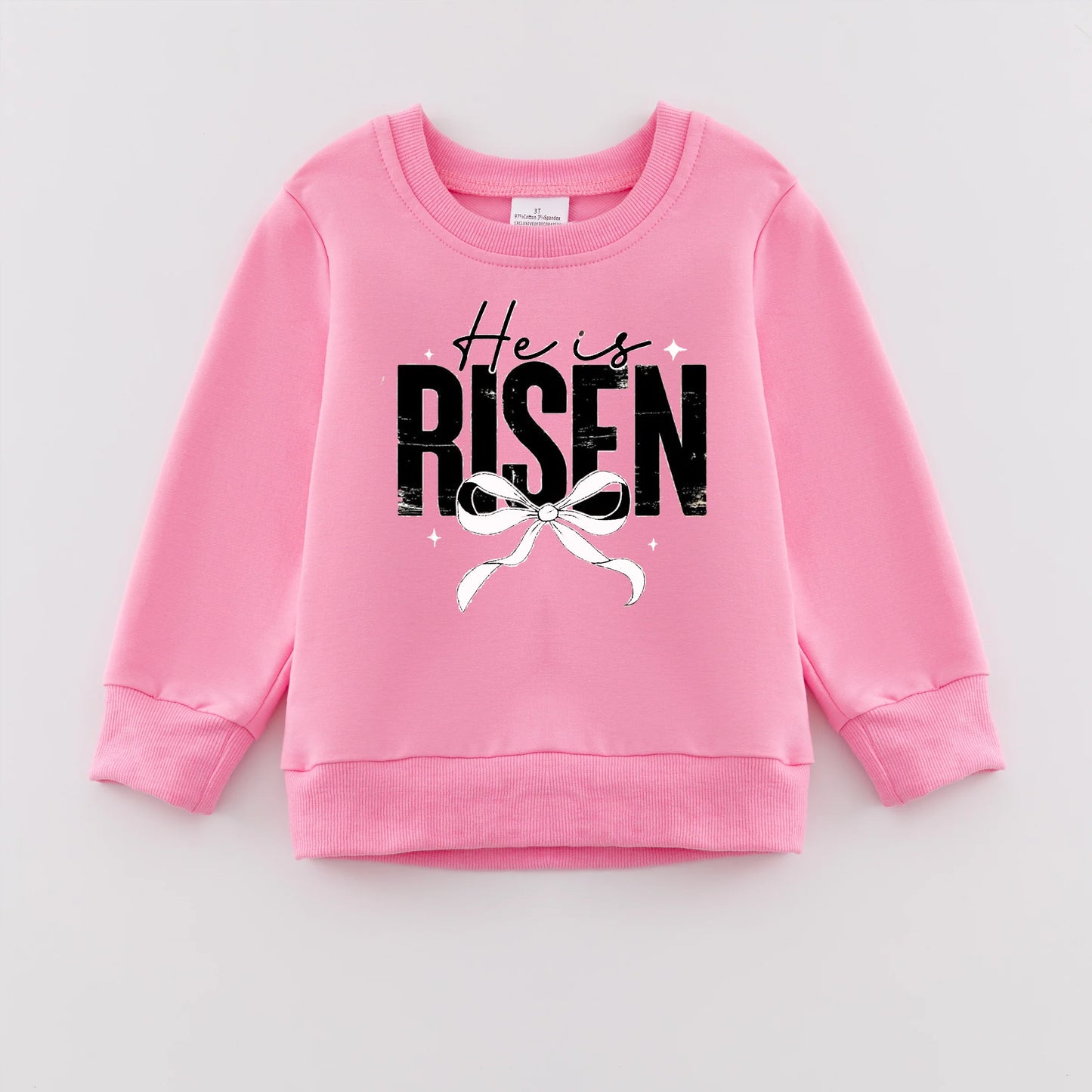 PREORDER 3.0 GIRLS EASTER PRINT PINK SWEATSHIRT