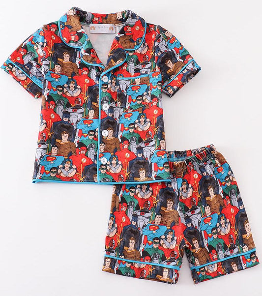 Super Character Blue Boy Pajama Set