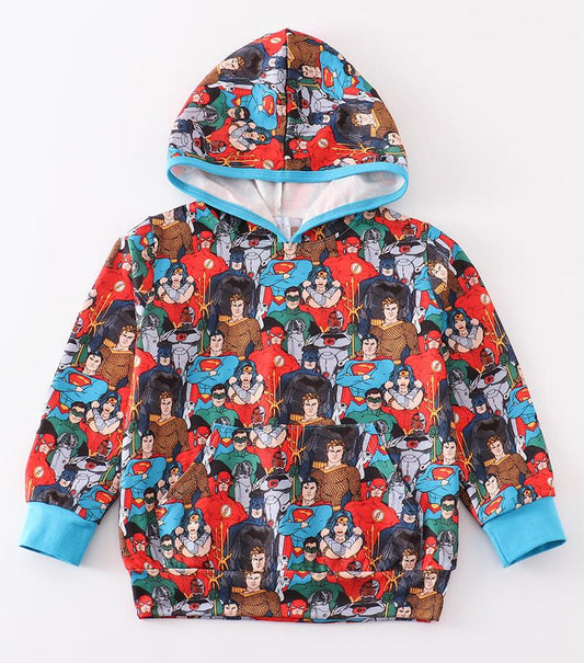 Super Character Blue Boy Hoodie