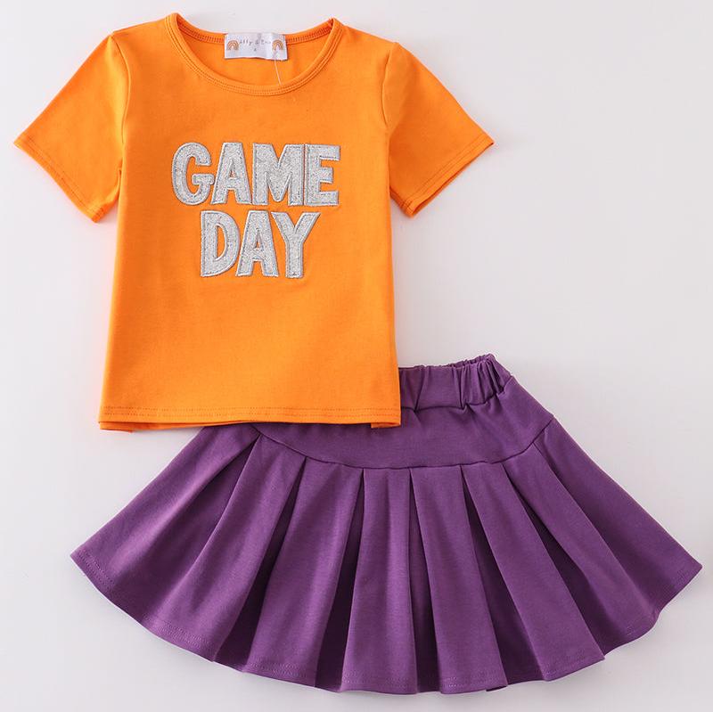 Clemson Game Day Glitter Applique Skort Set