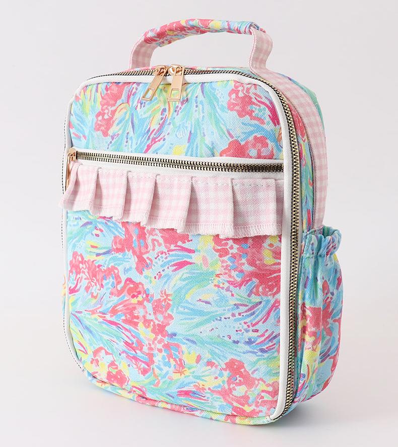 Lily Floral Ruffle Lunch Bag