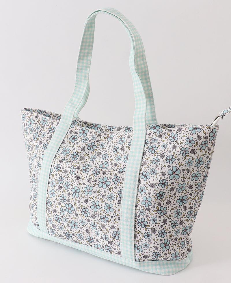 Maci Floral Plaid Tote Bag