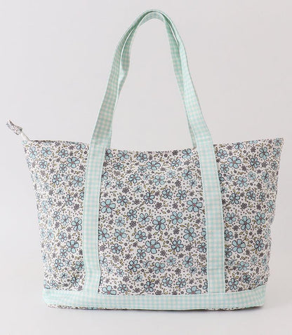 Maci Floral Plaid Tote Bag