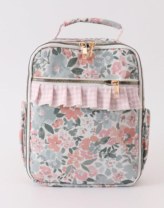 Haley Floral Ruffle Lunch Bag