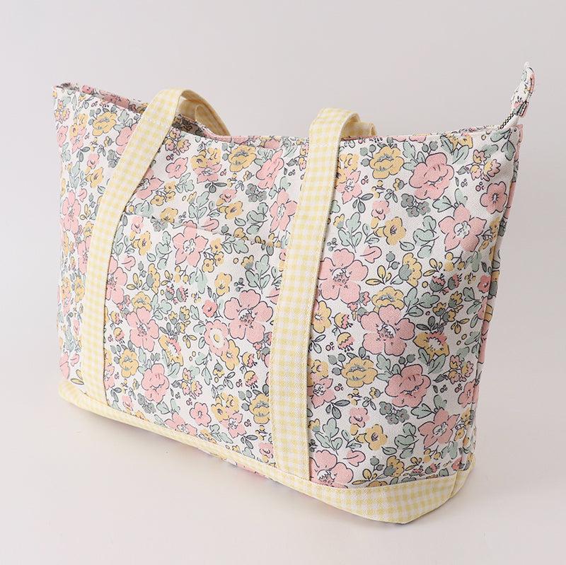 Harper Floral Plaid Tote Bag