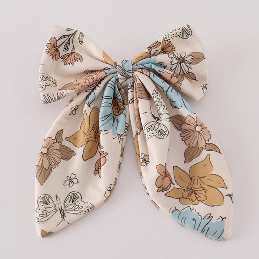 Lena Floral Print Hair Bow