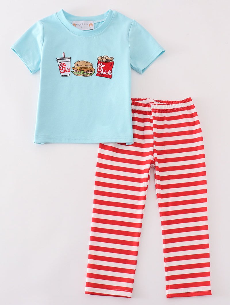 Chick Fil A Embroidered Boy Pants Set