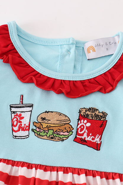 Chick Fil A Embroidered Red Stripe Dress