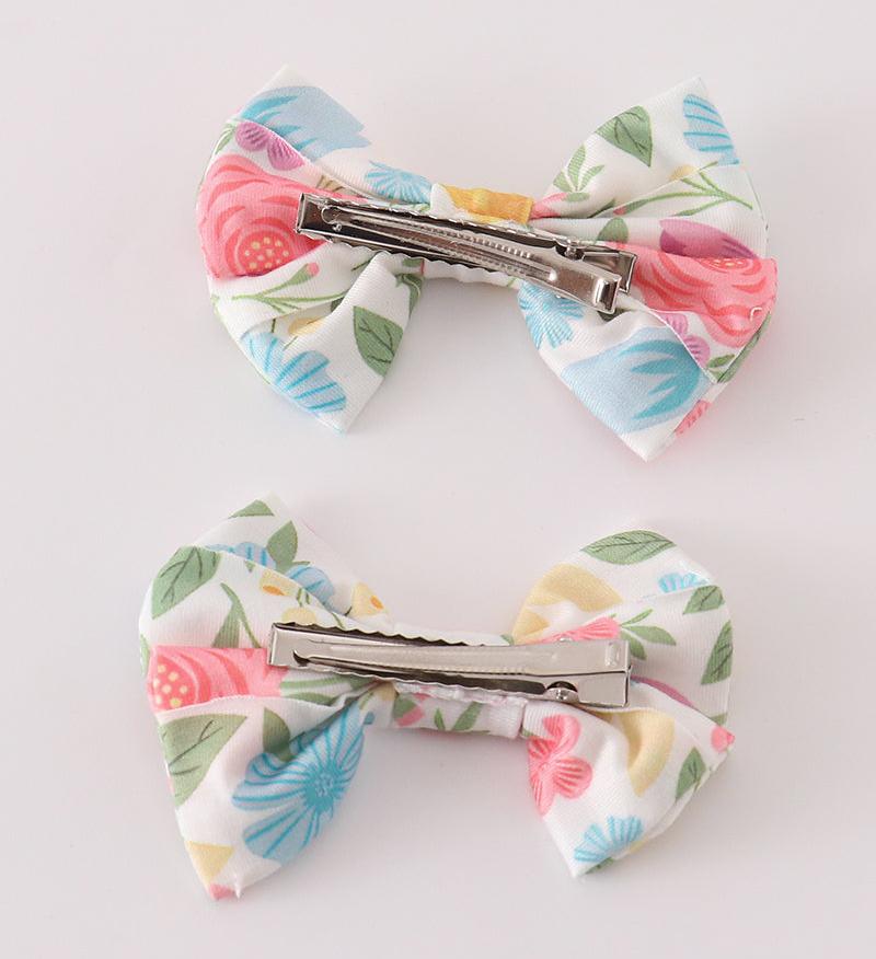 Lana Floral Print Hair Bows