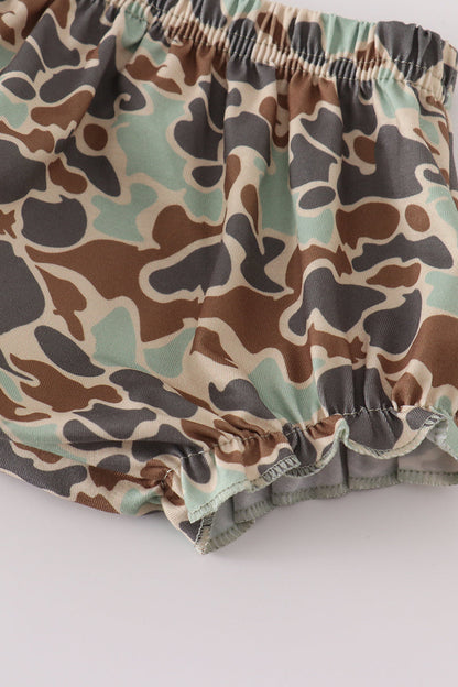 Camouflage Duck Embroidered Baby Bummie Set