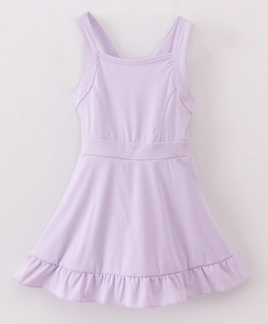 Sporty Ruffle Tennis Dress - Purple