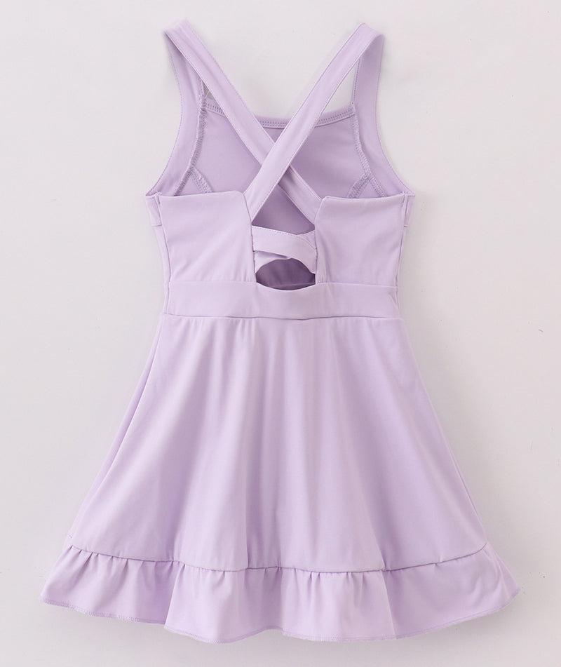 Sporty Ruffle Tennis Dress - Purple