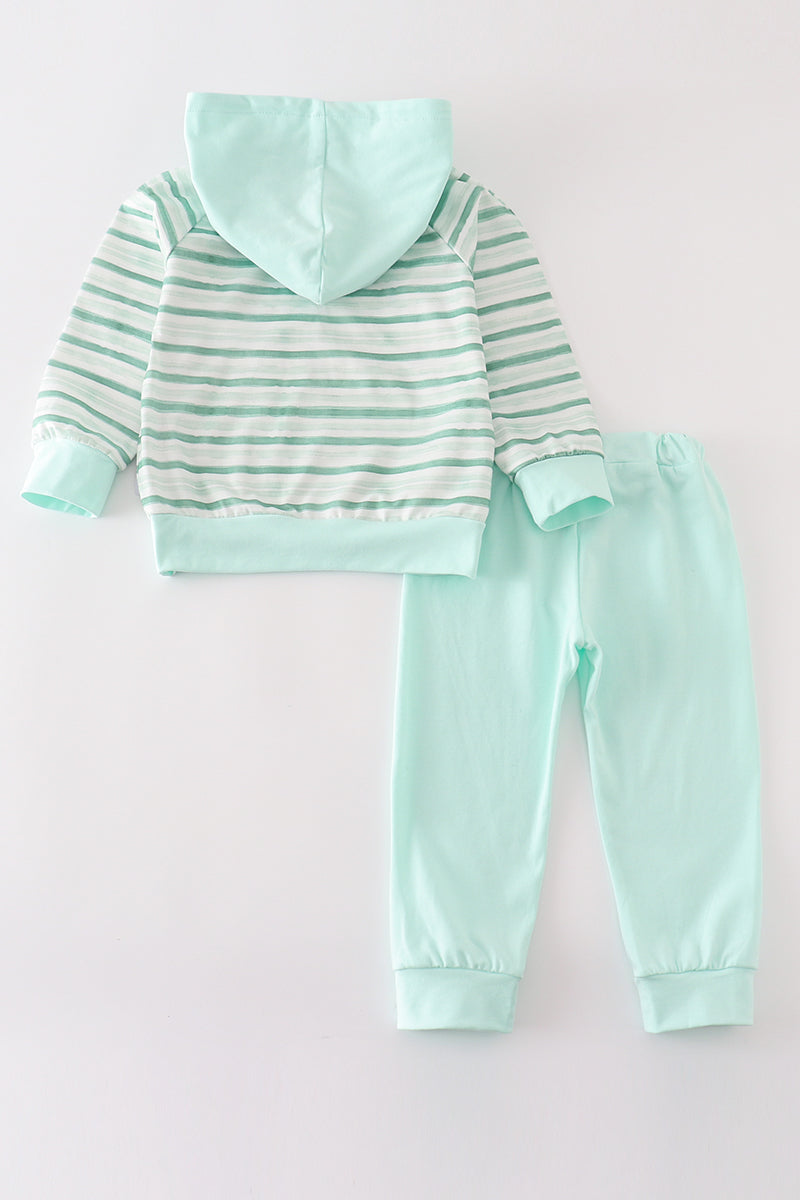 Mint Stripe Boy Jogger Set