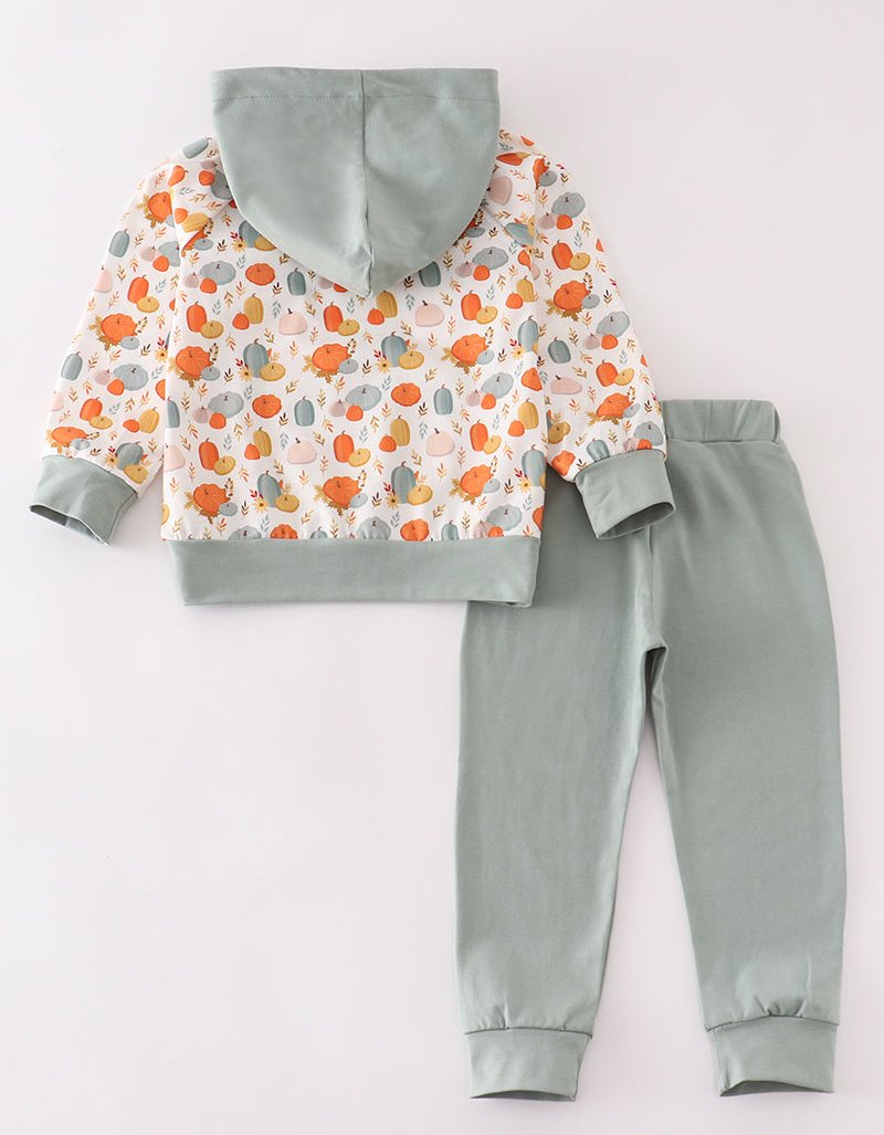 Green Pumpkin Boy Jogger Set