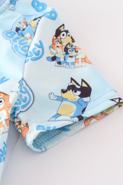 Blue Dog Character Baby Boy Set