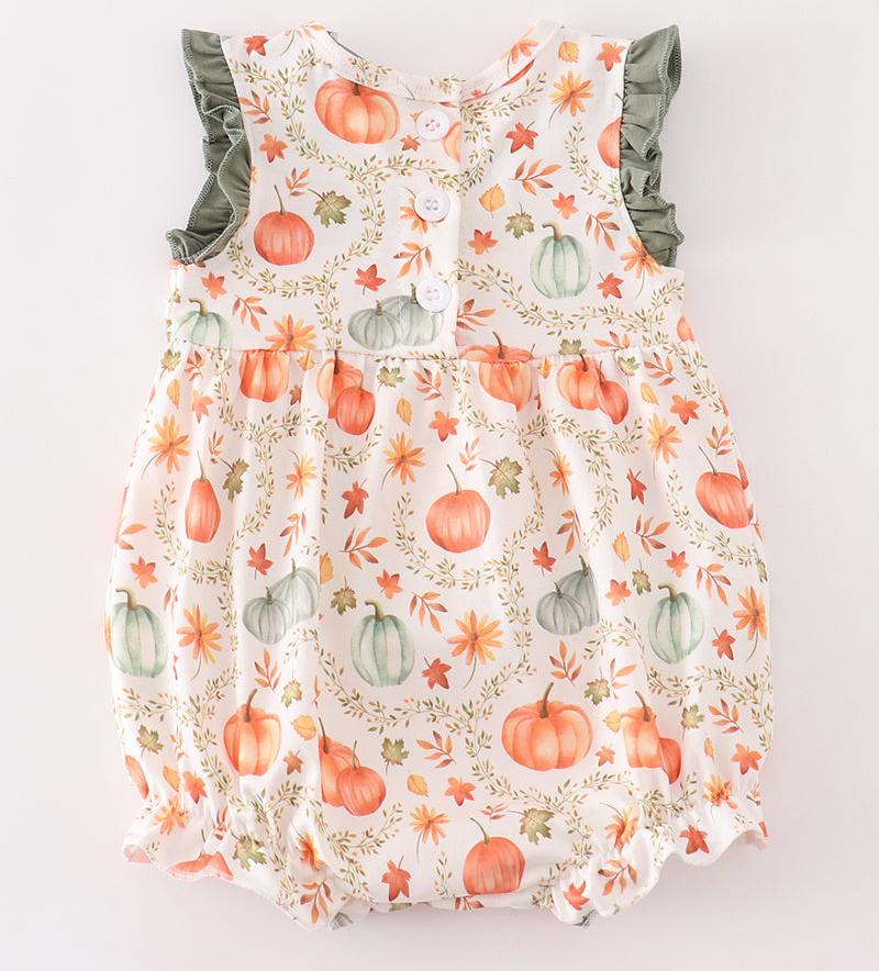 Green Pumpkin Ruffle Girl Bubble