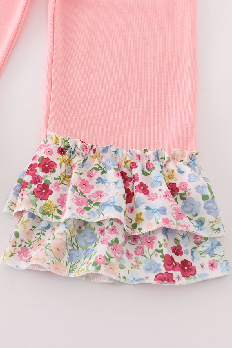 Annie Pink Floral Print Girl Set