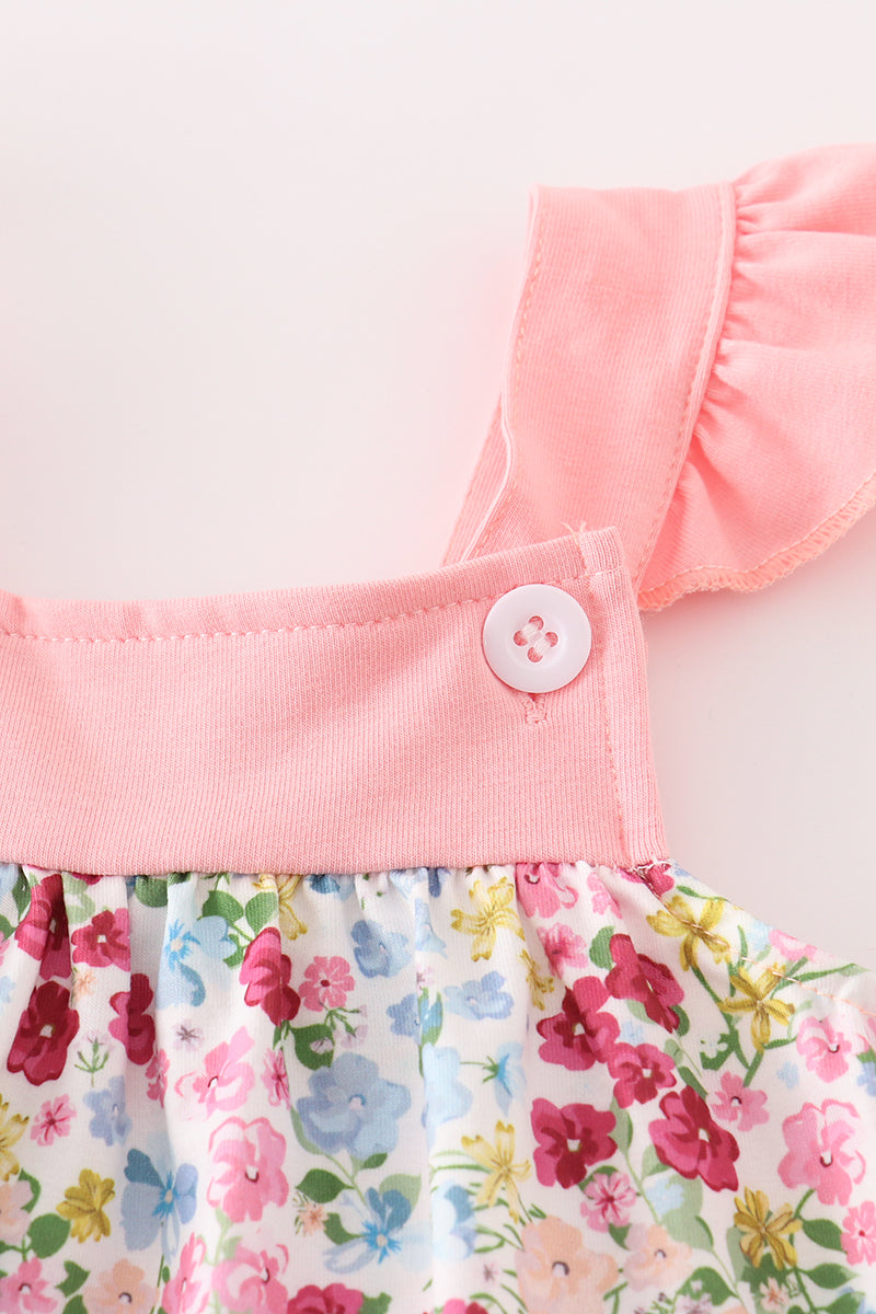 Annie Pink Floral Print Baby Set